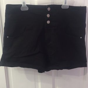Black high waisted shorts